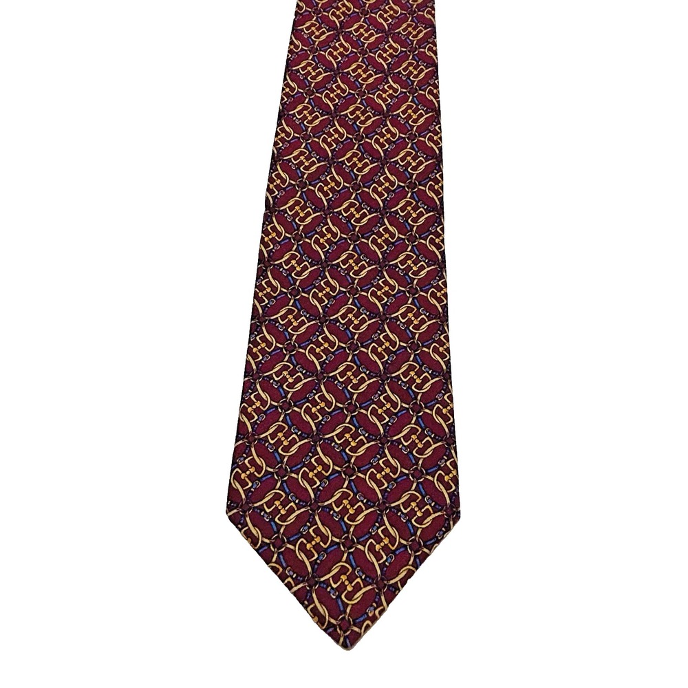 Brooks Brothers Makers Classic Equestrian Design Silk Mens Tie 3.5"x57.5"‎
